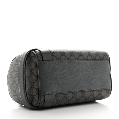 Gucci GG Supreme Monogram Textured Dollar Calfskin Ophidia Toiletry Case Grey Black Graphite Grey 4 of 7
