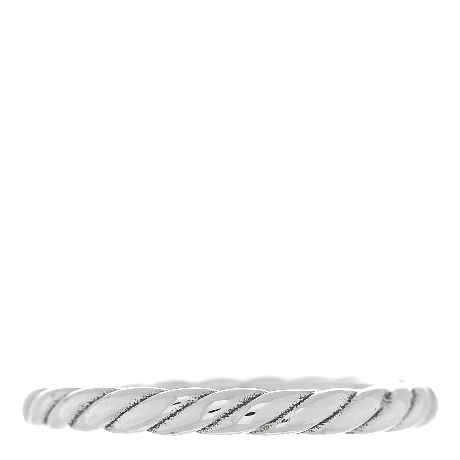 David Yurman Sterling Silver Cable Classics Band Ring 53 6.5 3 of 4