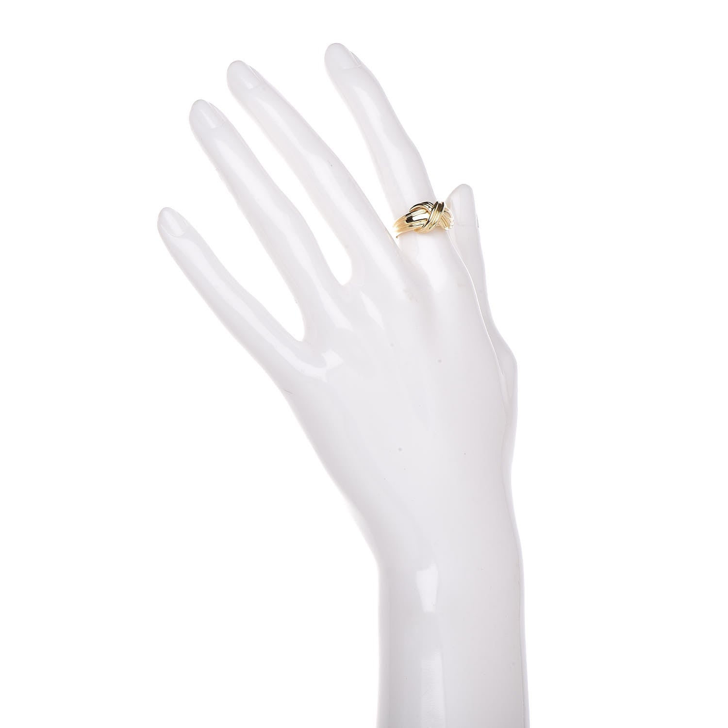 Tiffany 18K Yellow Gold Signature X Ring 49 4.75 2 of 7