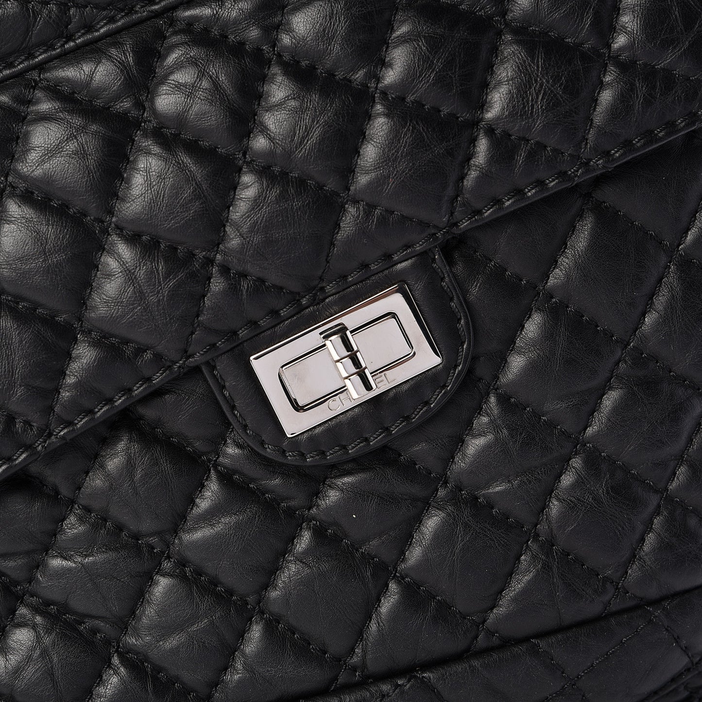 Aged Calfskin Karl's Cabas Tote Black
