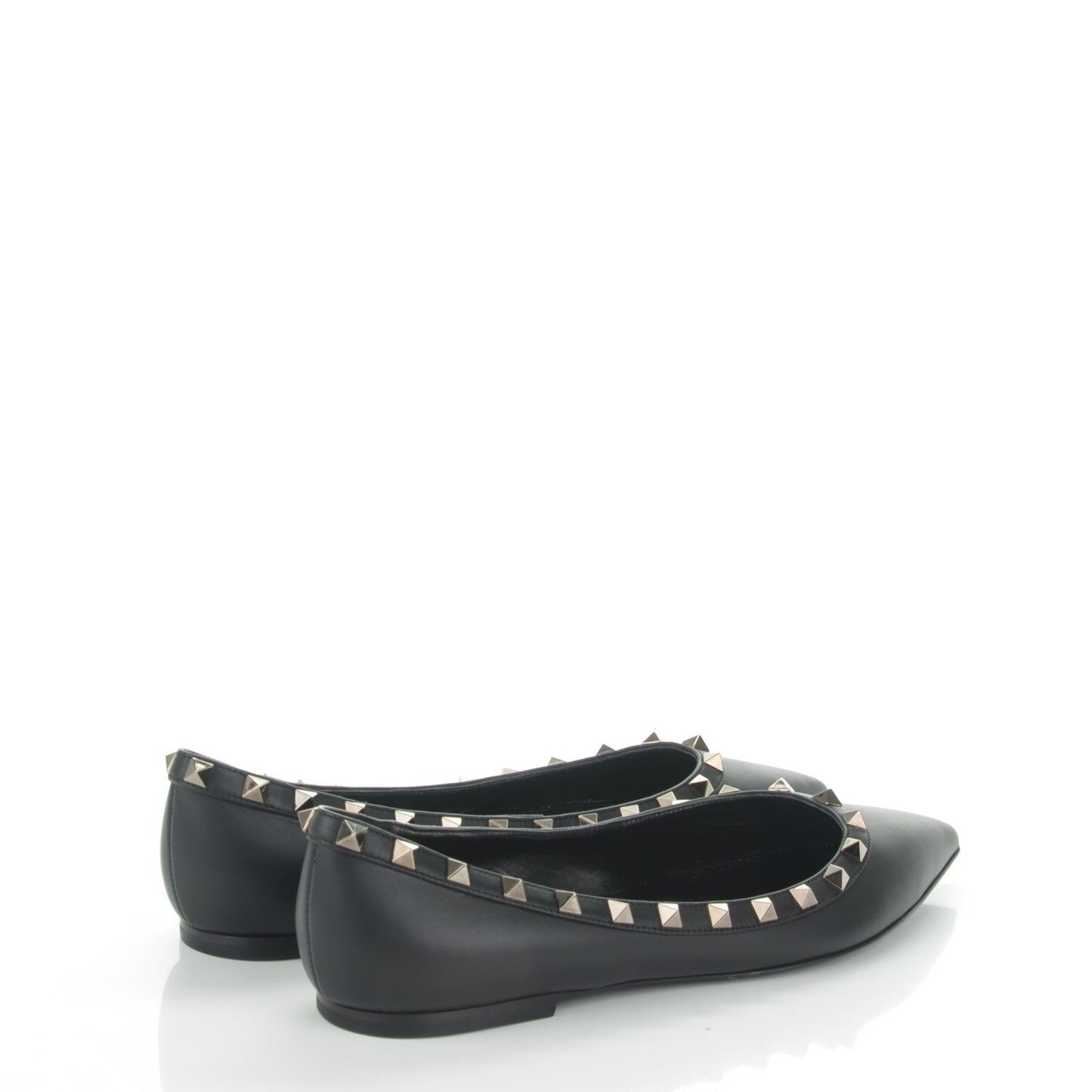 Nappa Rockstud Ballerina Flats 38.5 Black