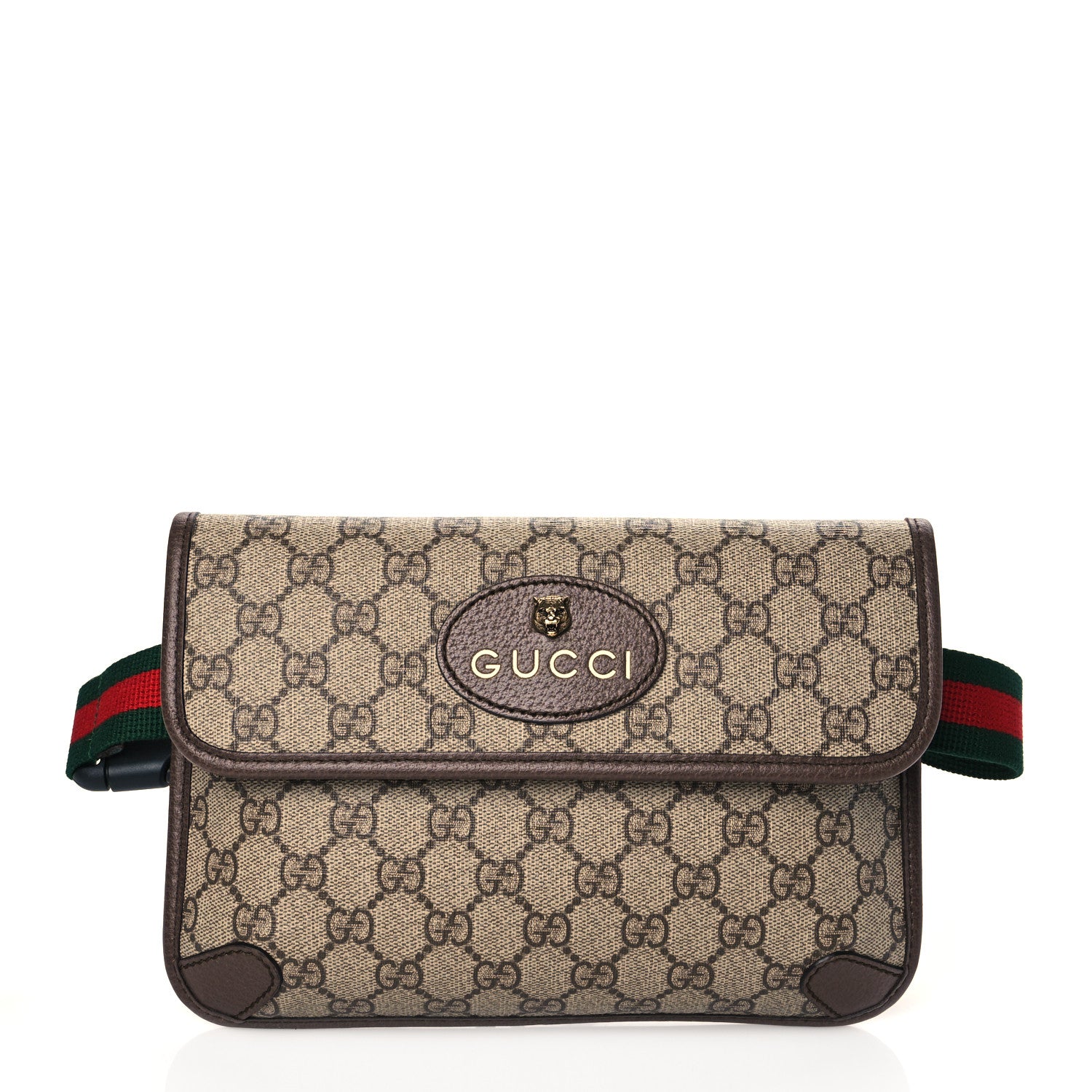 Gucci GG Supreme Monogram Neo Vintage Web Belt Bag Brown 1 of 11