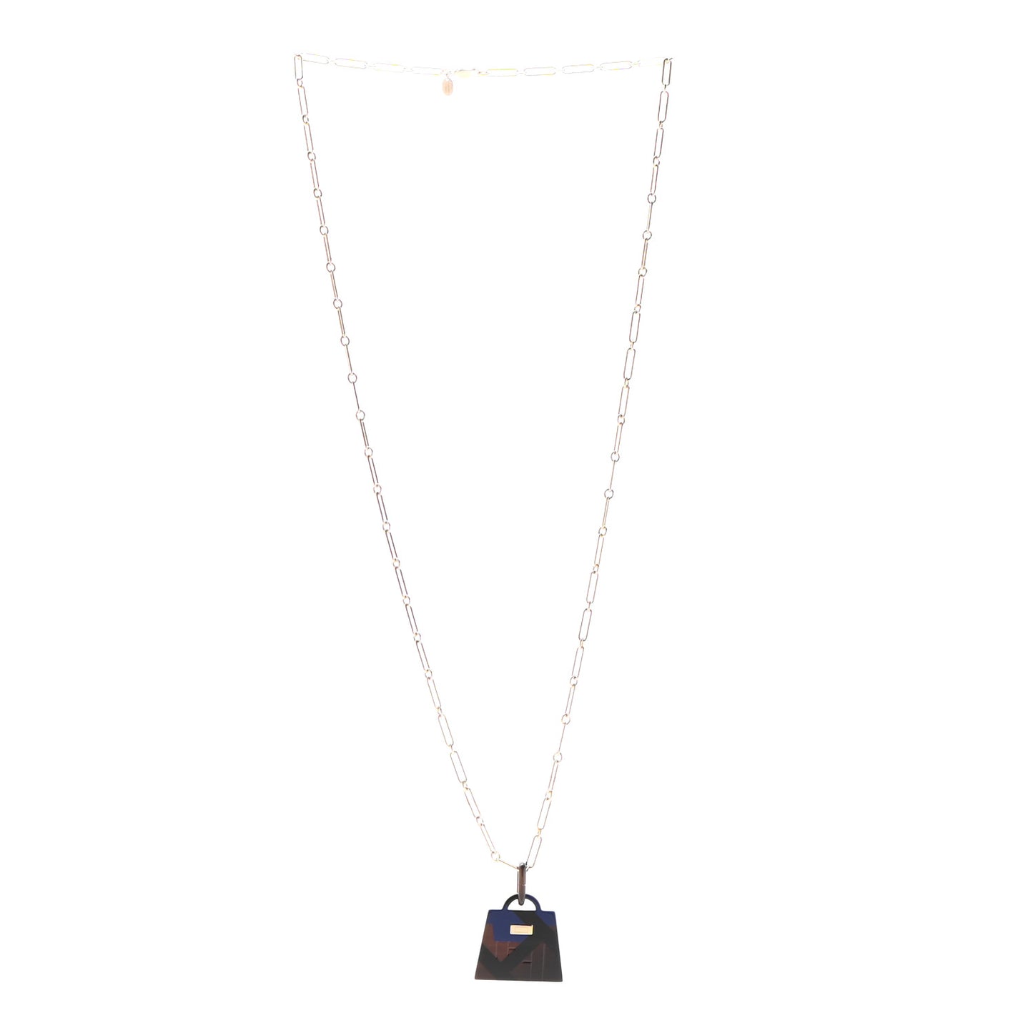 Permabrass Buffalo Horn Large Amulette Kelly Pendant Necklace