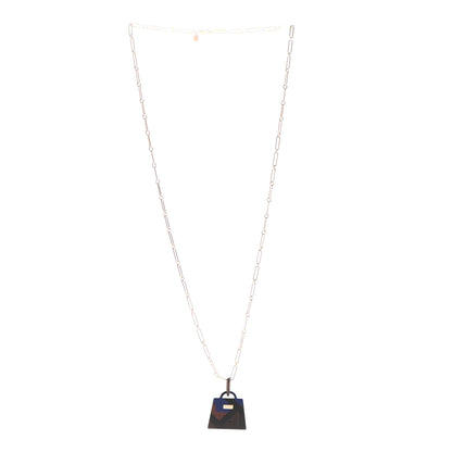 Hermes Permabrass Buffalo Horn Large Amulette Kelly Pendant Necklace 3 of 8