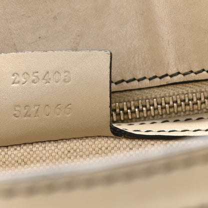 Gucci Monogram Margaux Calfskin Large Emily Chain Shoulder Bag Beige Ebony Mystic White 7 of 25