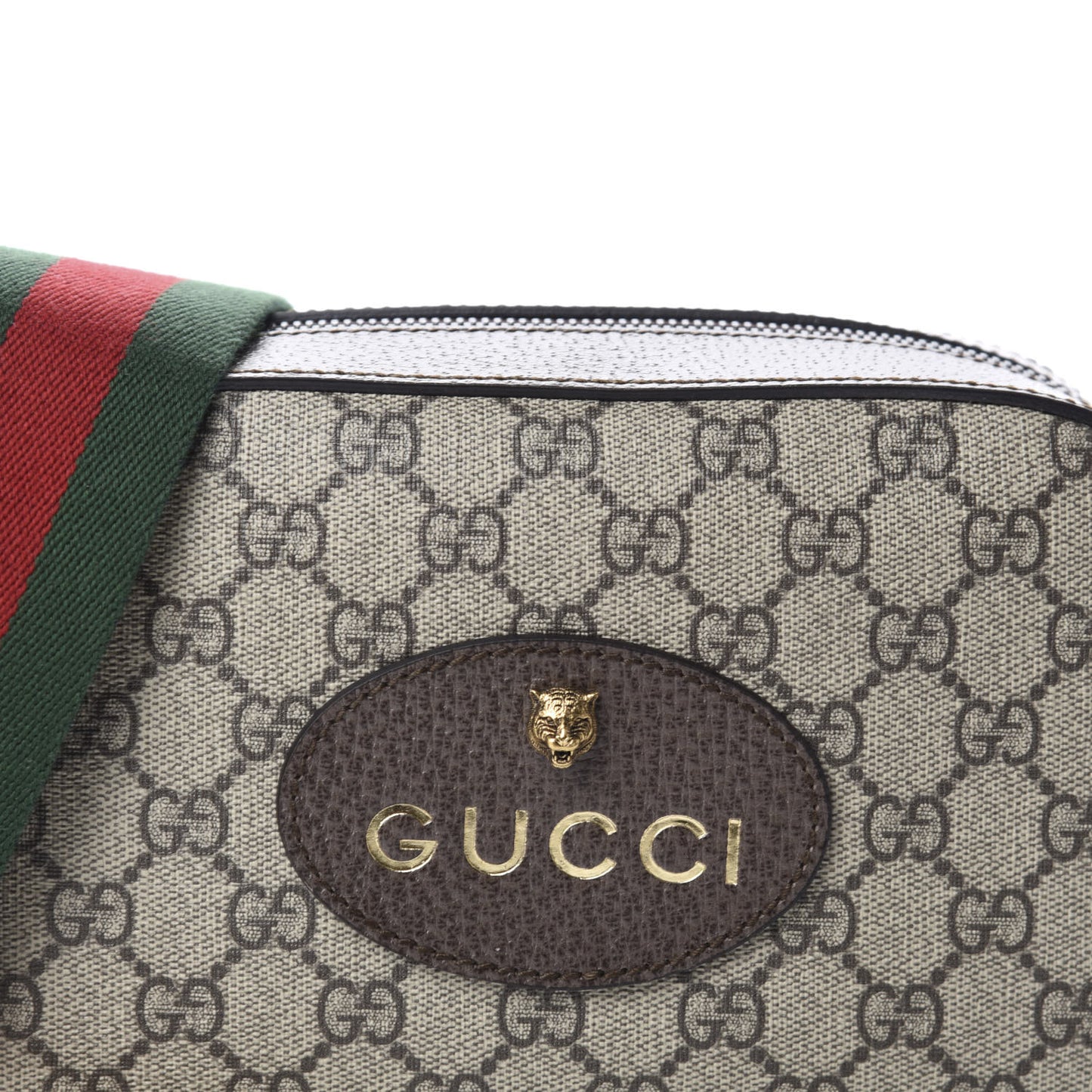 GG Supreme Monogram Web Neo Vintage Shoulder Bag Beige New Acero Crop