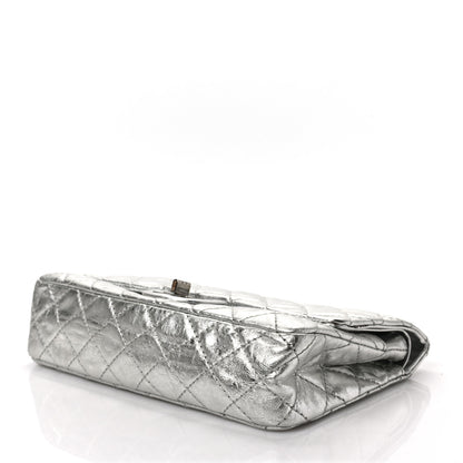 Chanel Metallic Aged Calfskin Quilted 2.55 Reissue 225 Flap Silver 8 of 10