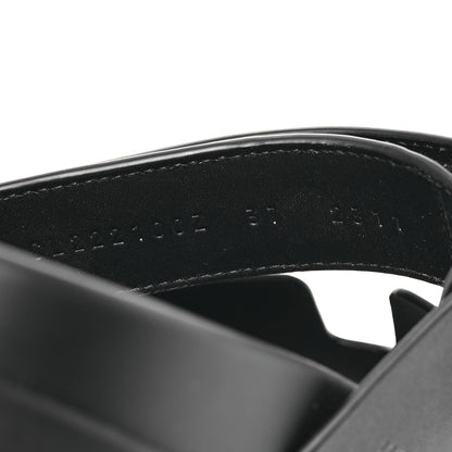 Hermes Calfskin Womens Chypre Sandals 37 Black 9 of 12