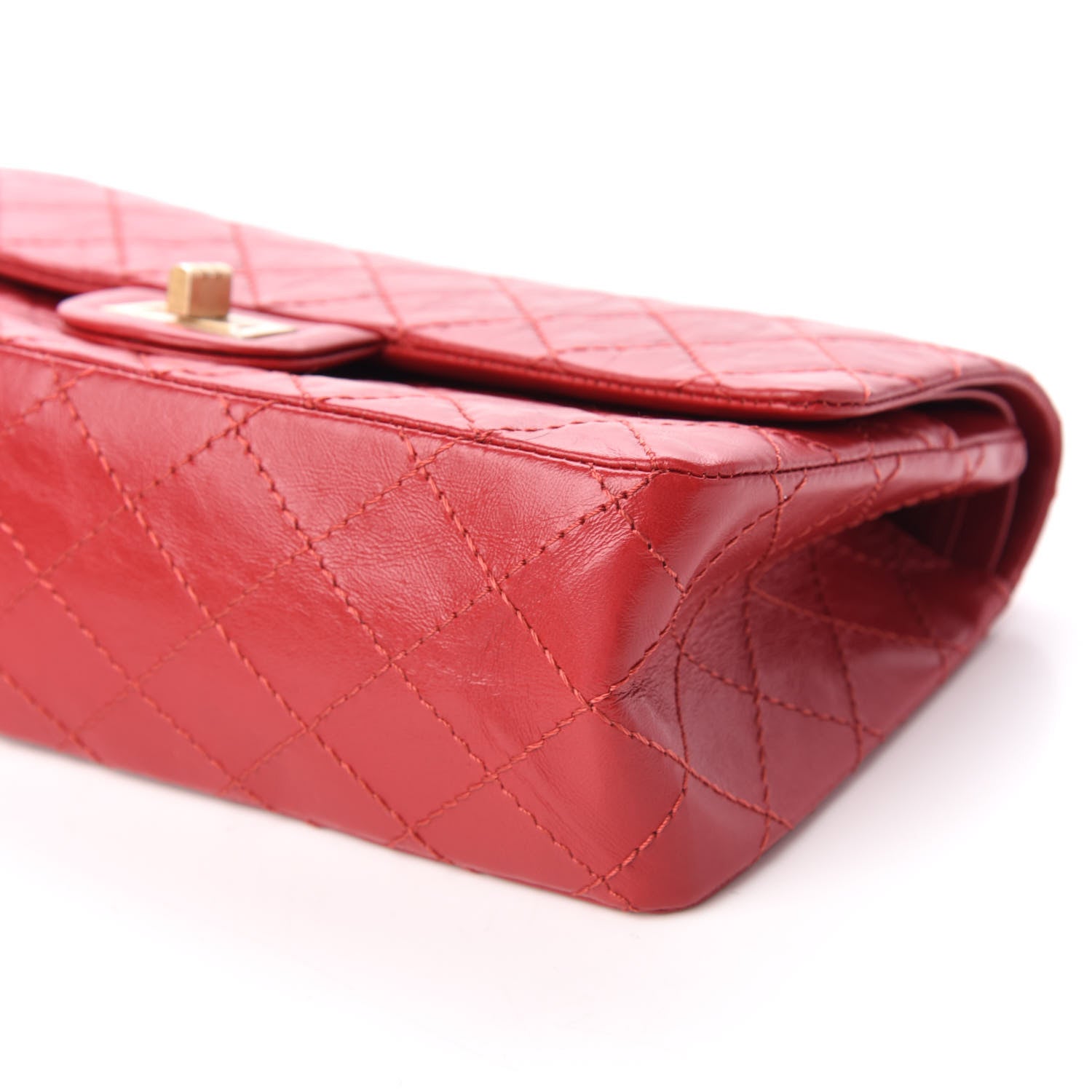 Chanel Aged Calfskin Quilted 2.55 Reissue 225 Flap Red 8 of 11