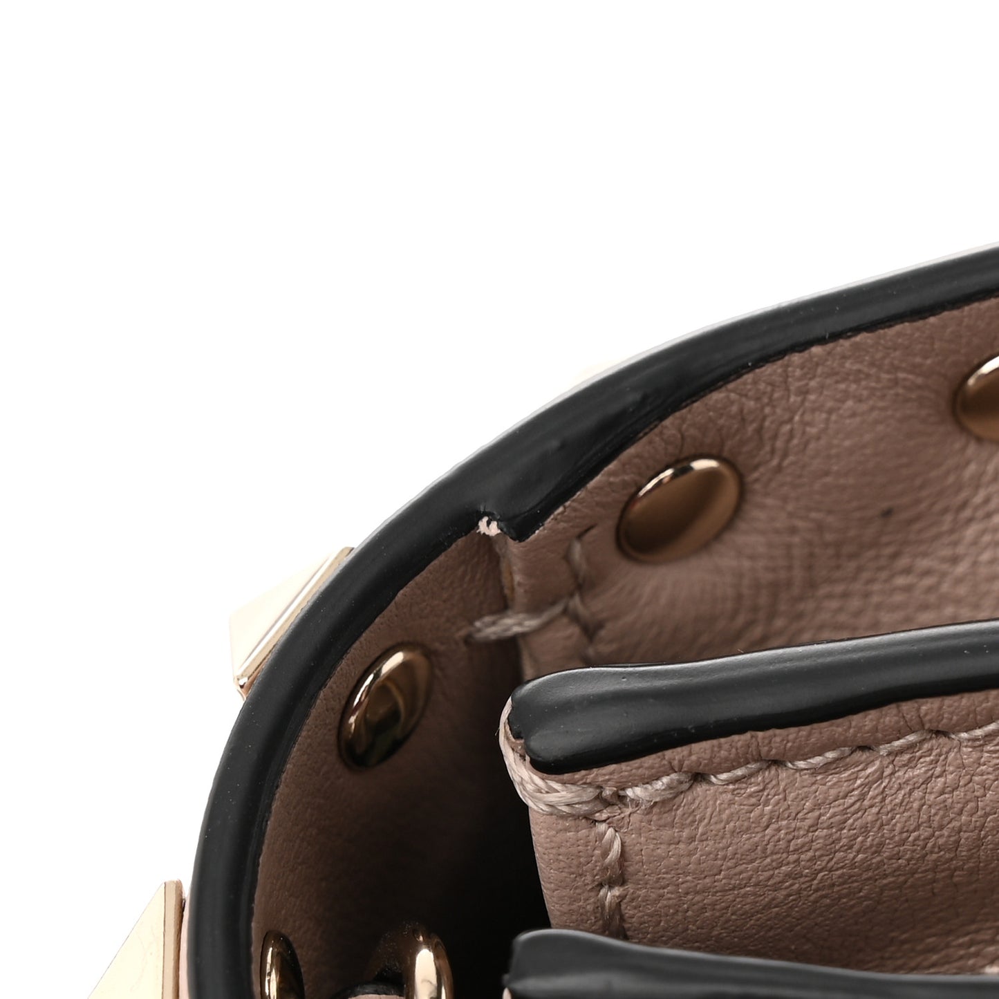 Calfskin Rockstud Chain Pouch Poudre