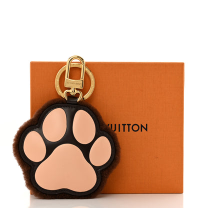 Louis Vuitton Shearling LV Paw Key Holder Bag Charm Brown 6 of 6