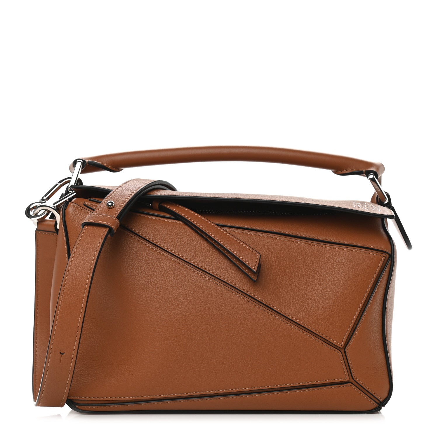 Loewe Calfskin Small Puzzle Bag Tan 2 of 11