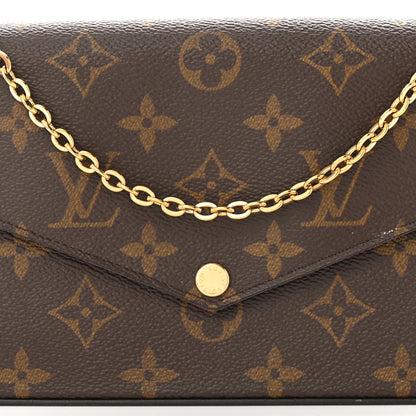 Louis Vuitton Monogram Pochette Felicie Chain Wallet Fuchsia 8 of 12