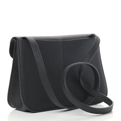 Hermes Taurillon Clemence Halzan 25 Black 4 of 7