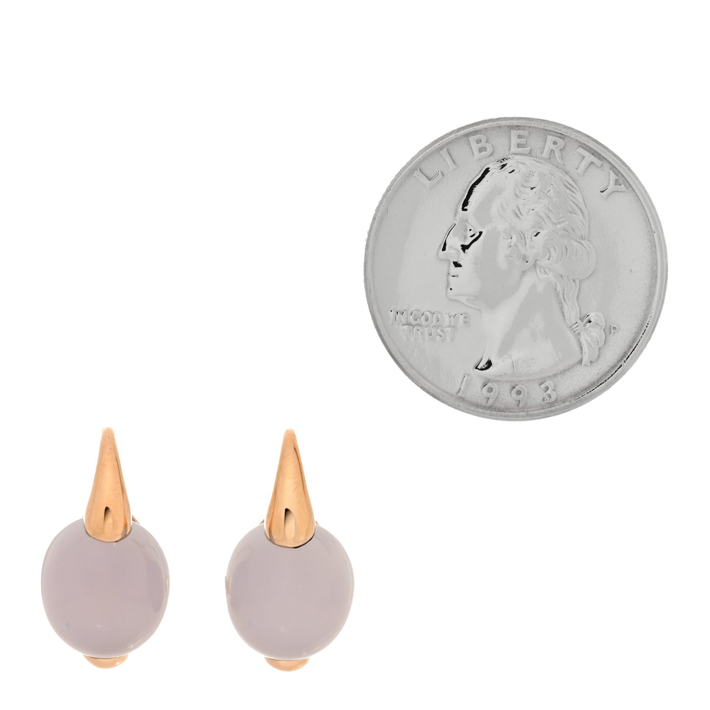 18K Rose Gold Moonstone M'Ama Non M'Ama Earrings