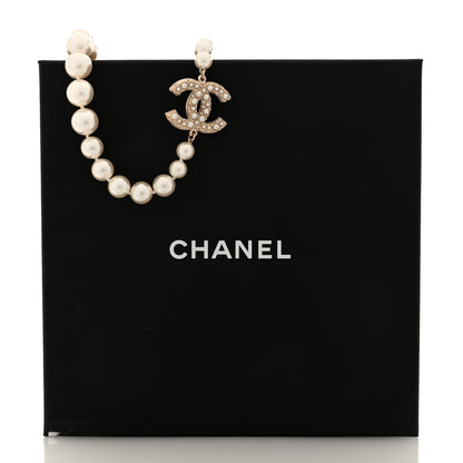 Chanel Graduated Pearl CC Short Necklace Gold 5 of 5