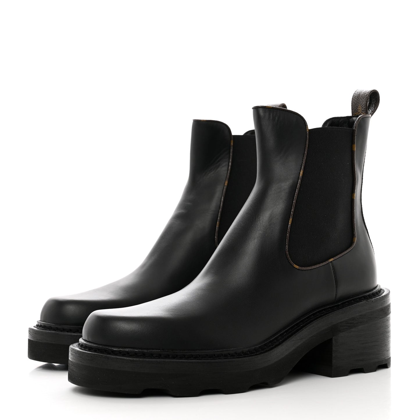 Calfskin Monogram Beaubourg Ankle Boots 39.5 Black