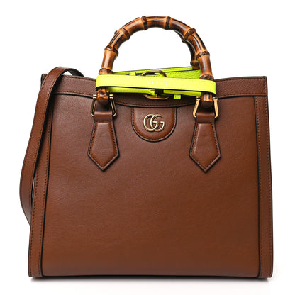 Gucci Wonka Grain Calfskin Small Diana Tote Bag Cuir Yellow Fluo 1 of 10
