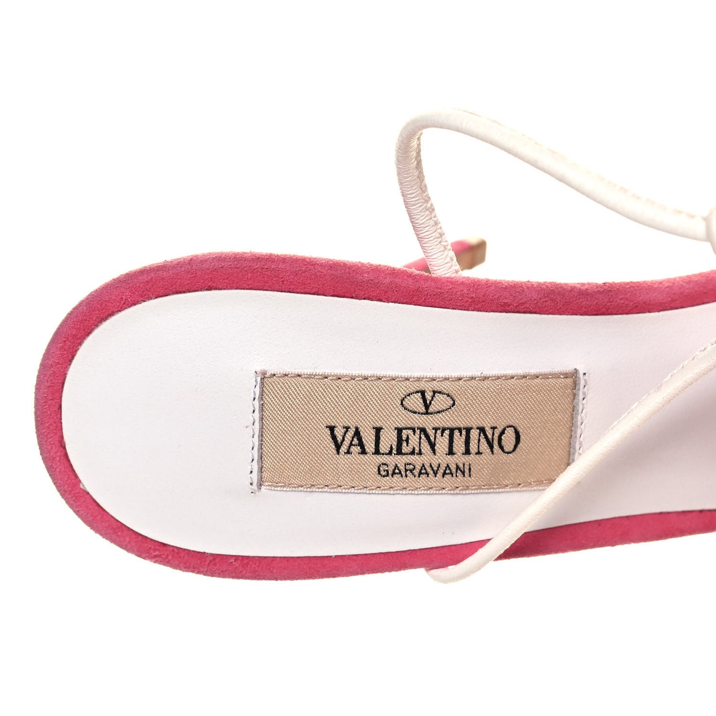 Suede Free Rockstud Ankle T-Strap 105mm Sandals 36.5 Shadow Pink White