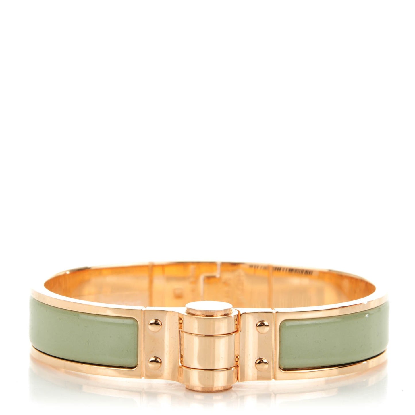 Enamel Charniere Uni Narrow Hinged Bracelet S Sauge