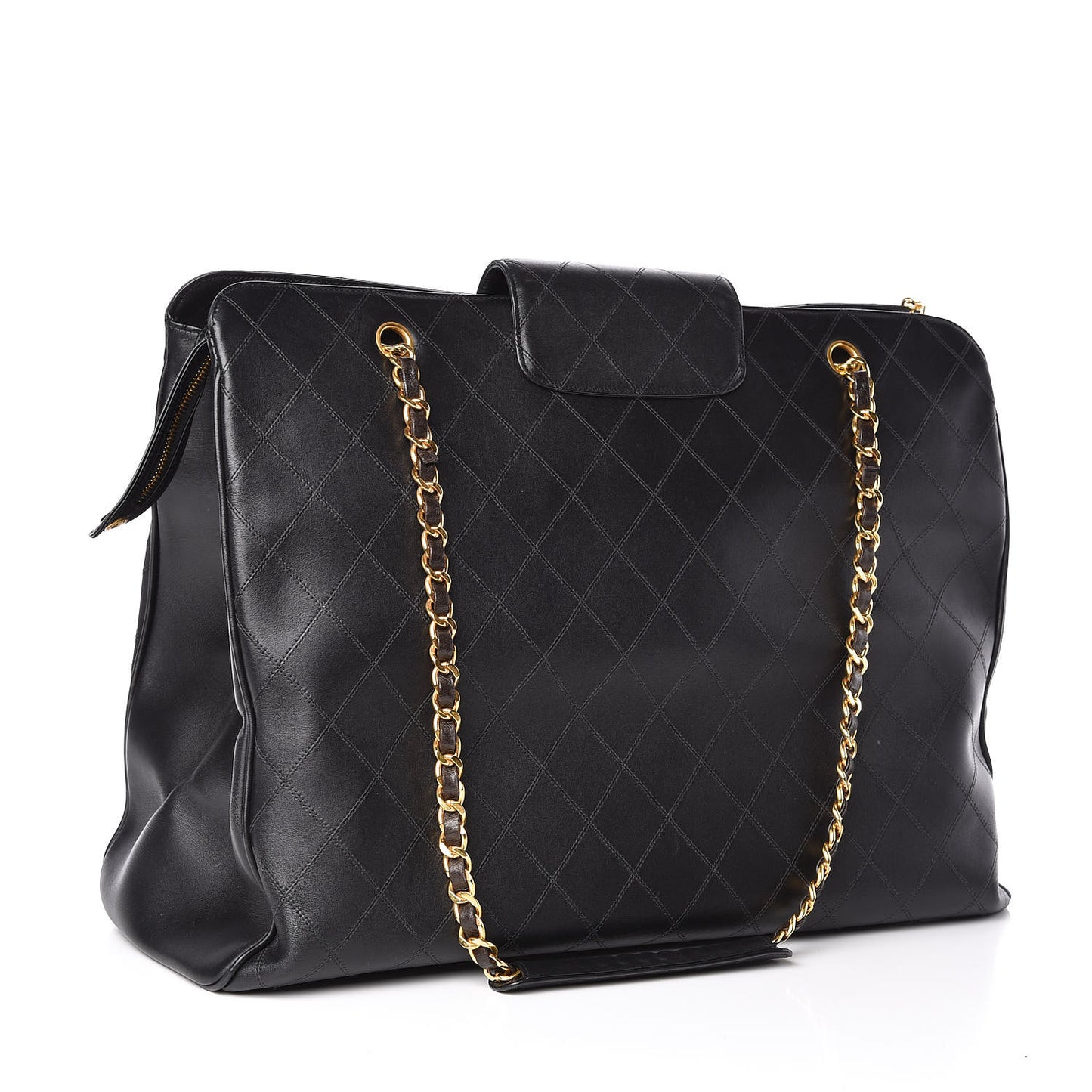 Calfskin Stitched XL Weekender Black