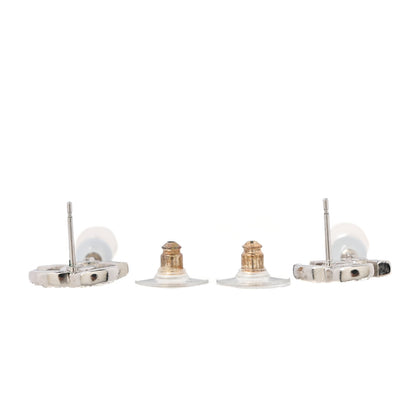 Chanel Crystal Pearl CC Drop Earrings Gold 3 of 5
