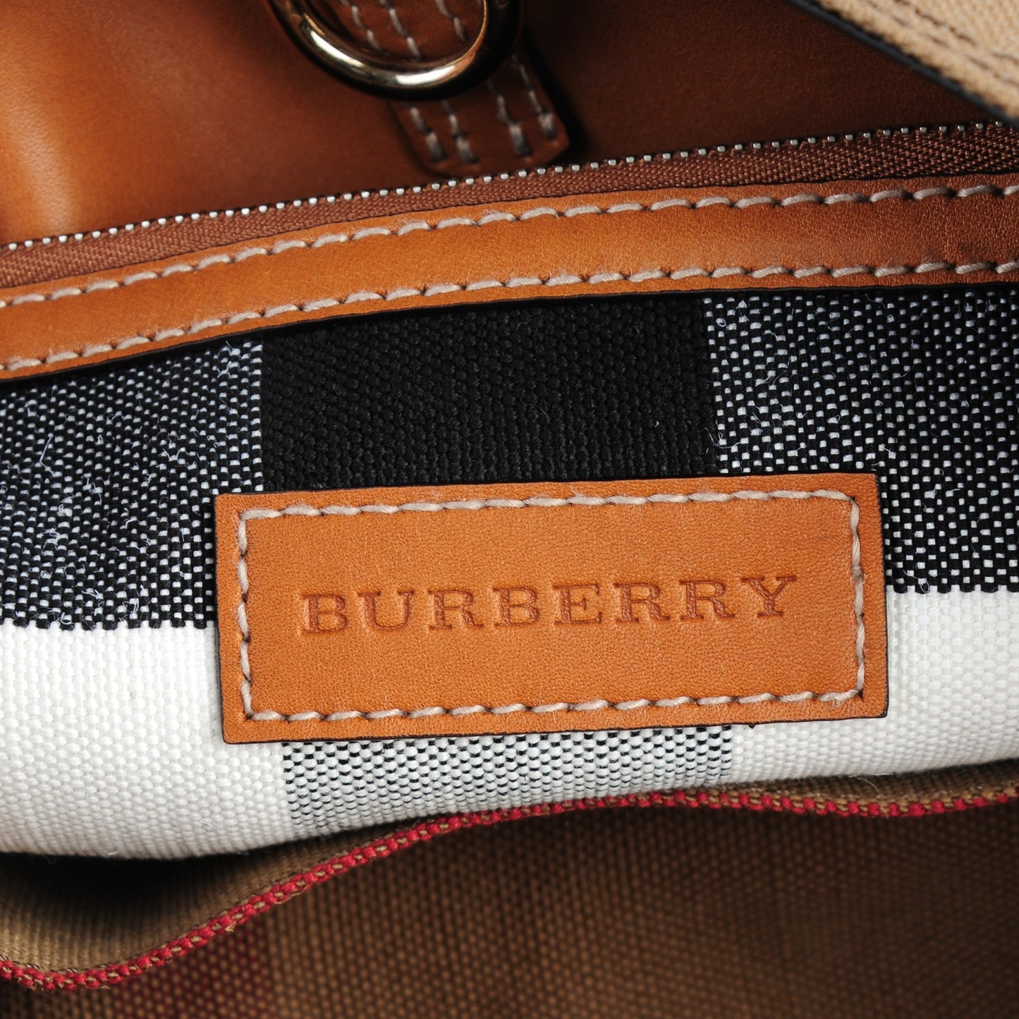 Canvas Mega Check Medium Ashby Saddle Brown