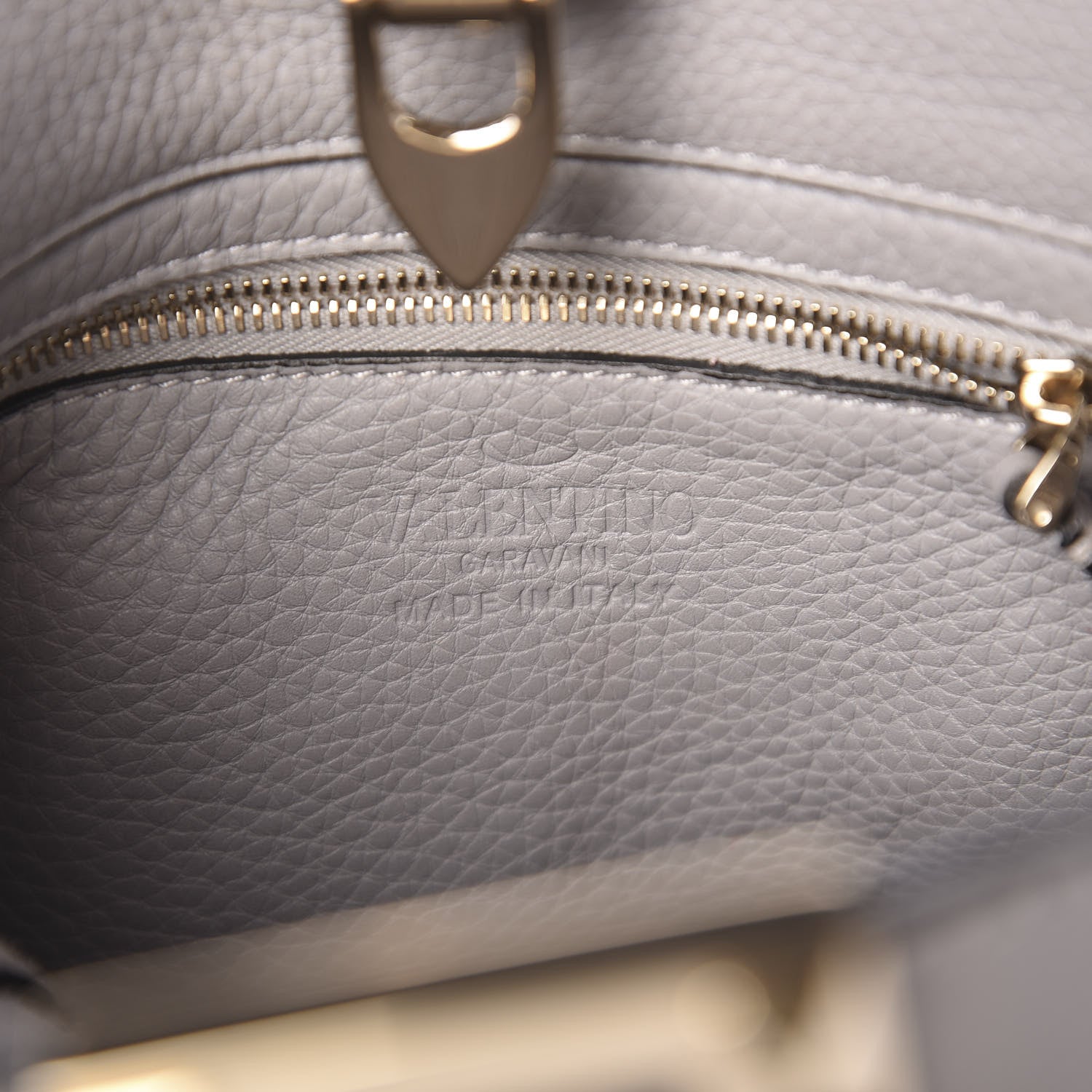 Valentino Garavani Pebbled Calfskin Mini Rockstud Flip-Lock Messenger Bag Pastel Grey 6 of 9