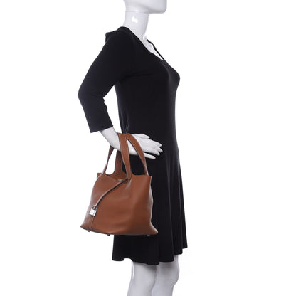 Hermes Taurillon Clemence Picotin Lock 22 MM Gold 2 of 11