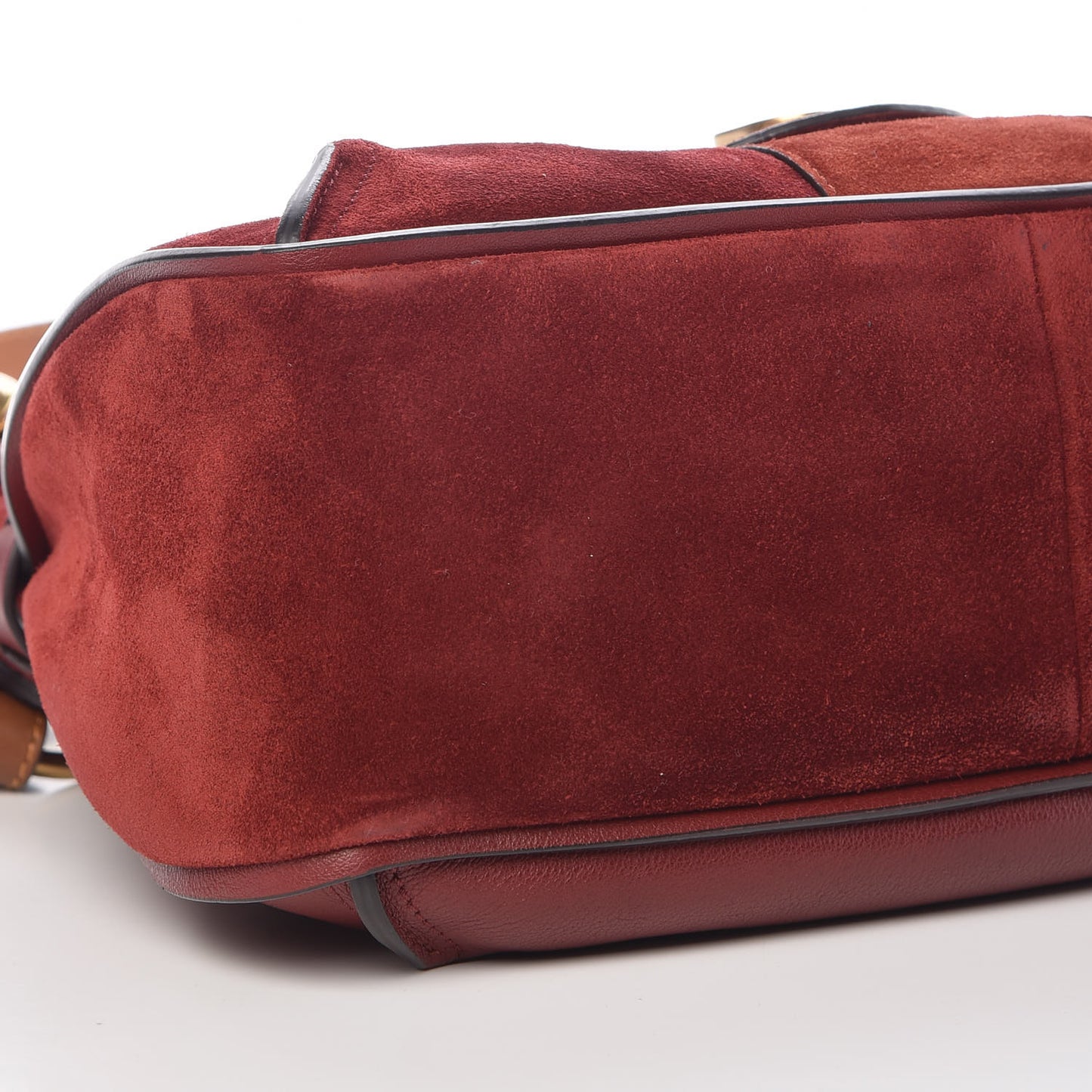 Suede Small Lexa Shoulder Bag Sienna Red