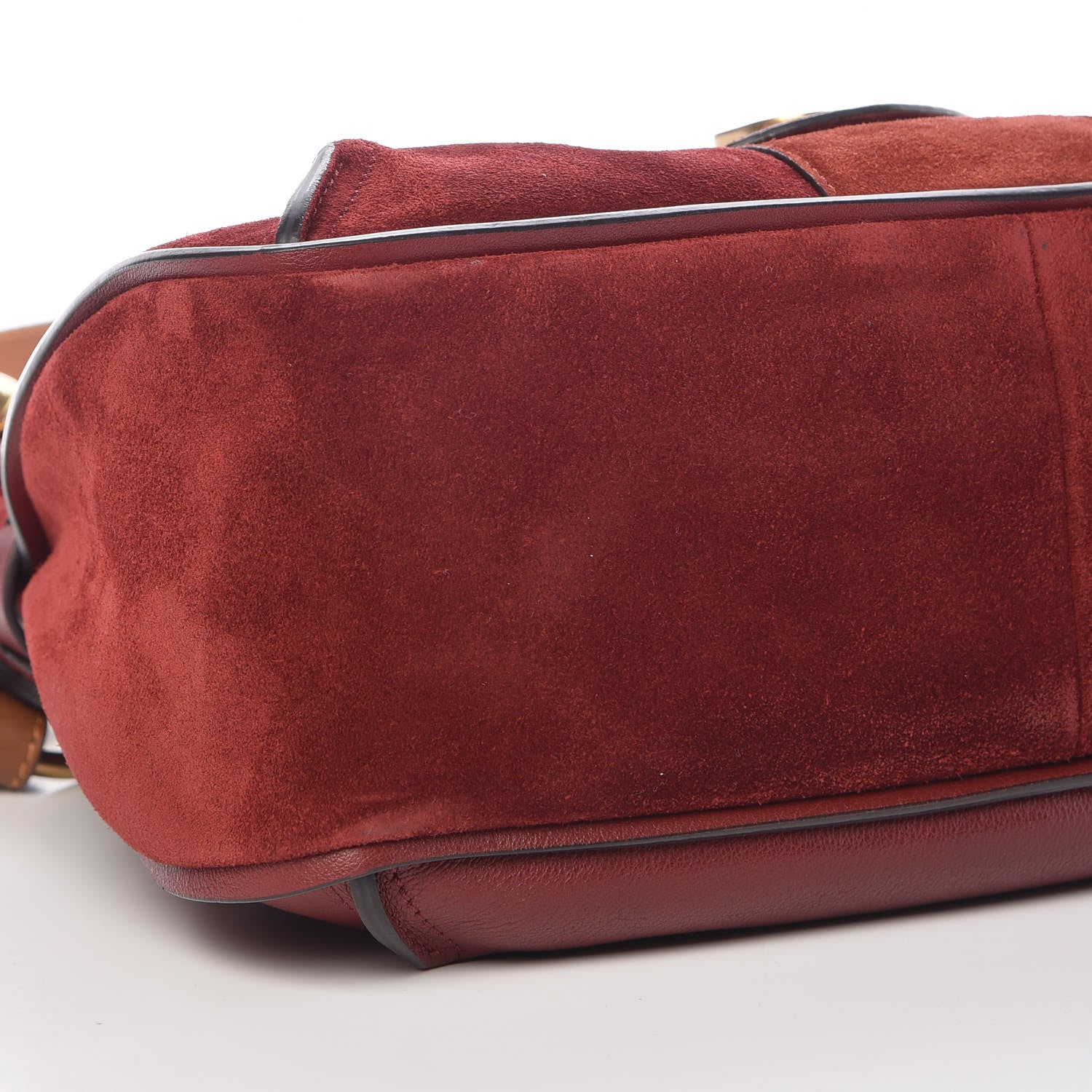 Chloe Suede Small Lexa Shoulder Bag Sienna Red 9 of 10