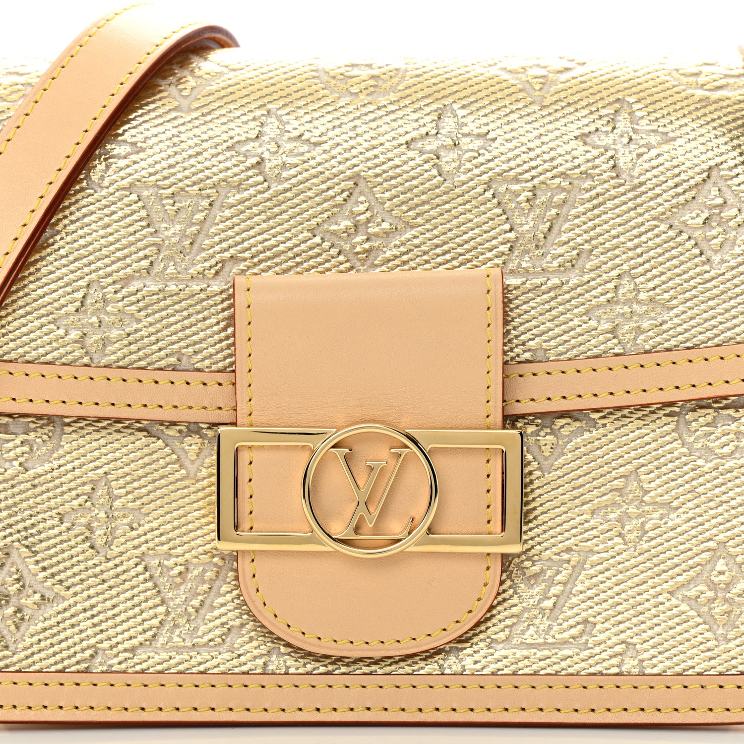 Louis Vuitton Monoglam Mini Dauphine Beige 7 of 10