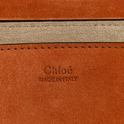 Chloe Suede Smooth Calfskin Drew Shoulder Bag Classic Tobacco 6 of 9