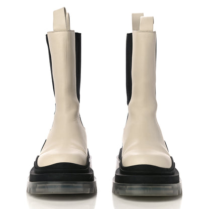 Bottega Veneta Calfskin The Tire Chelsea Boots 38.5 Wax Black Transparent 2 of 9