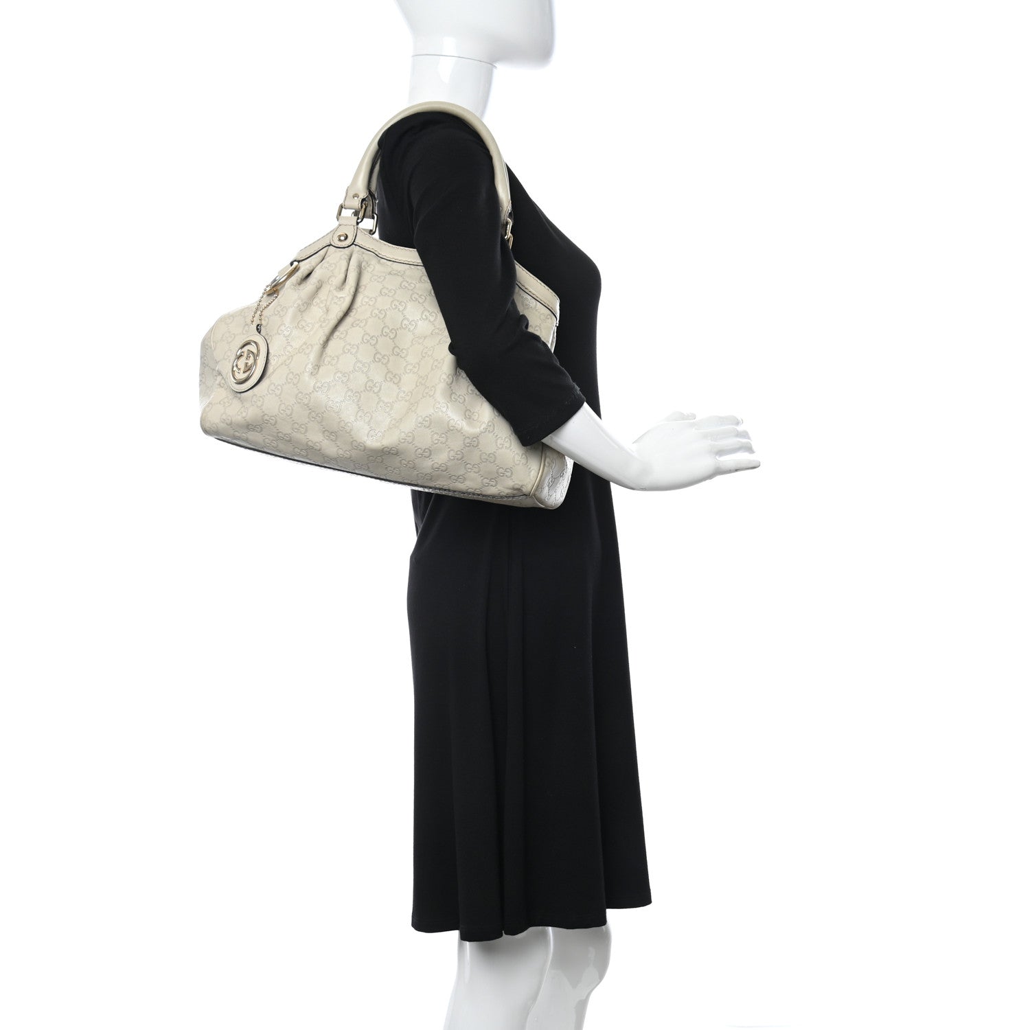 Gucci Guccissima Medium Sukey Tote Mystic White 2 of 22