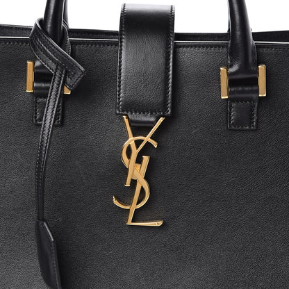 Saint Laurent Calfskin Small Monogram Cabas Black 10 of 10