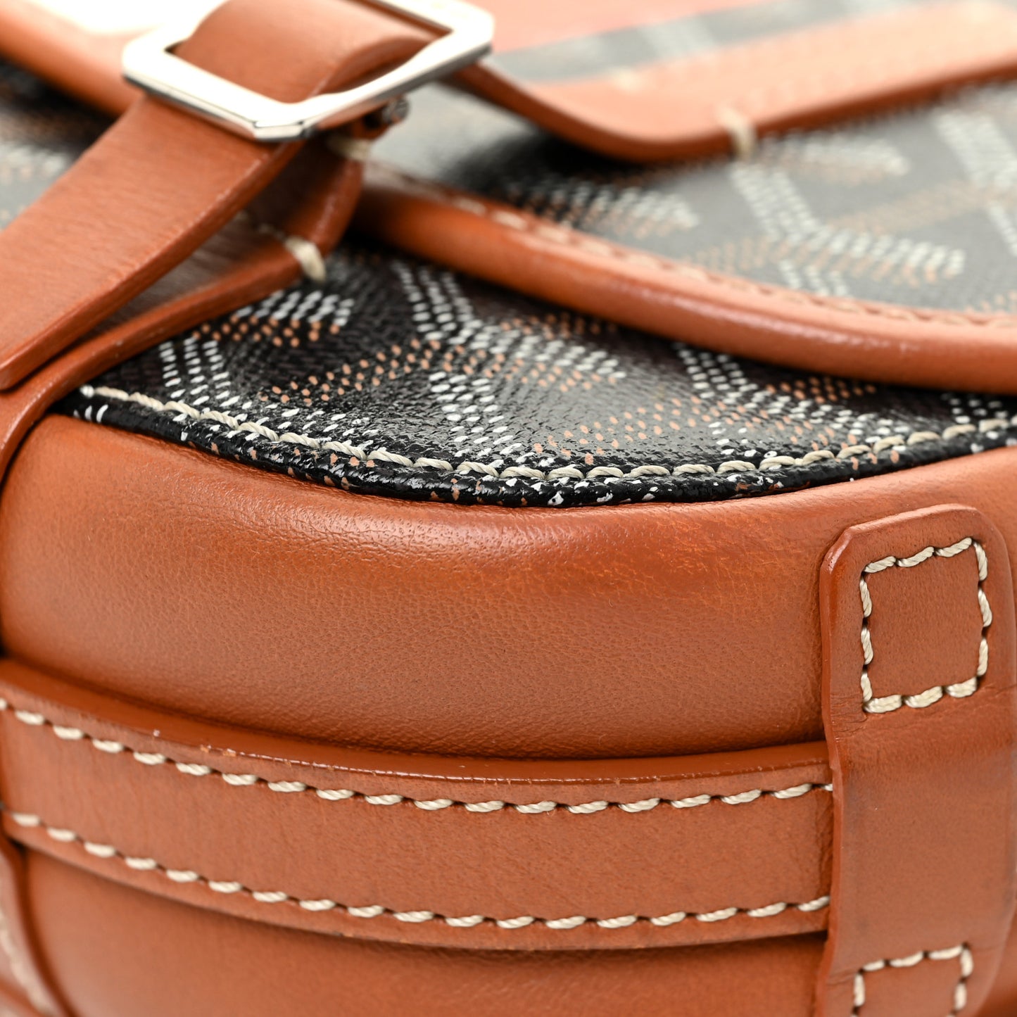 Goyardine Belvedere PM Messenger Bag Black Gold