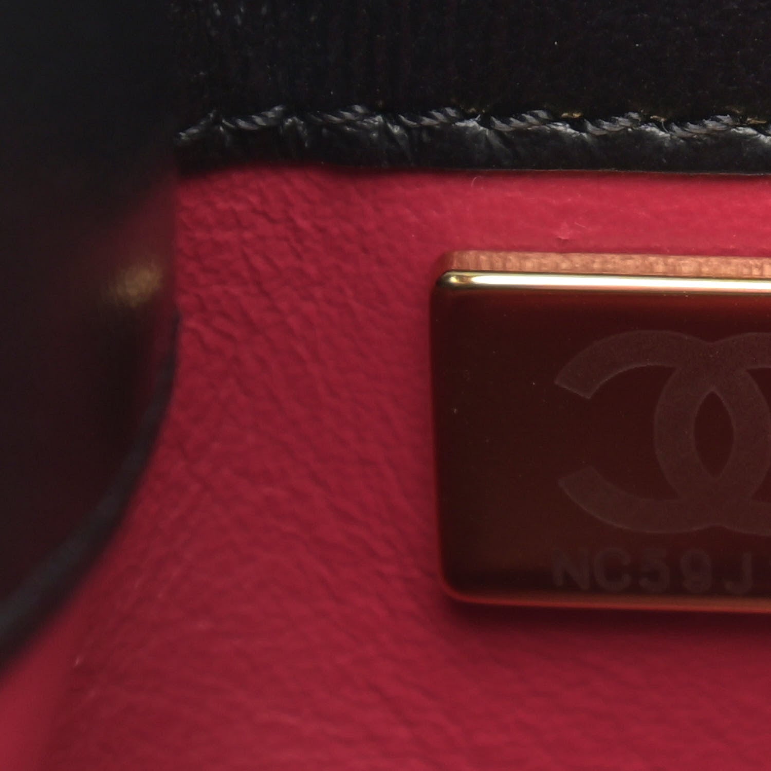 Chanel Lambskin Enamel Quilted Pending CC Bucket Drawstring Bag Black 7 of 11