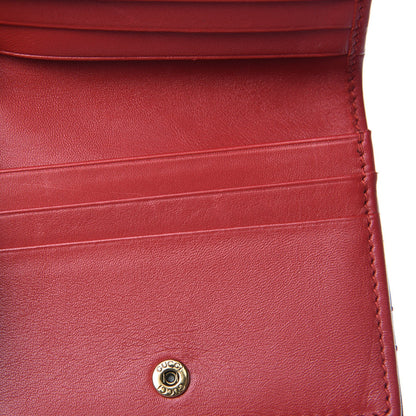Gucci Calfskin Matelasse GG Marmont Card Case Hibiscus Red 9 of 10