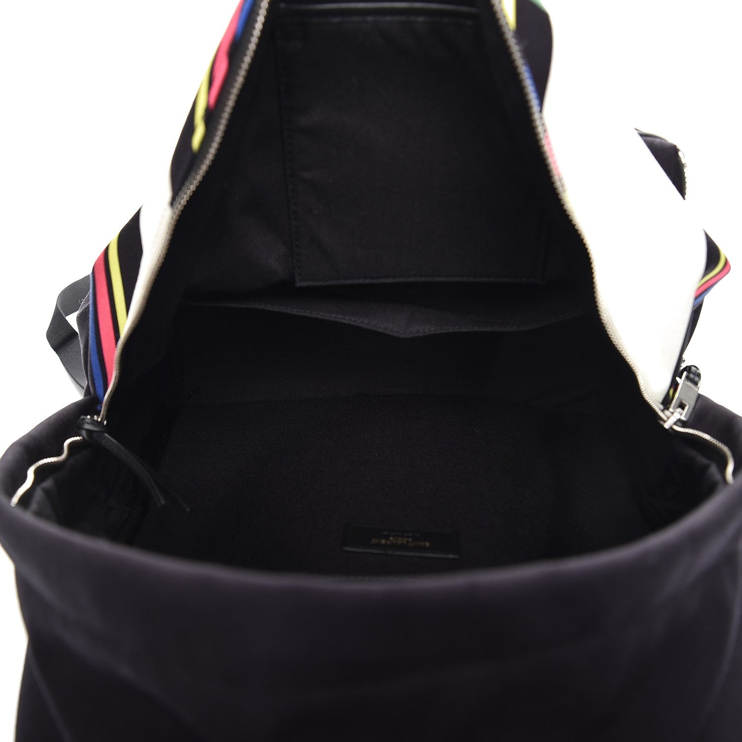 Saint Laurent Nylon Twill Dinosaur Print City Backpack Black Multicolor 7 of 9