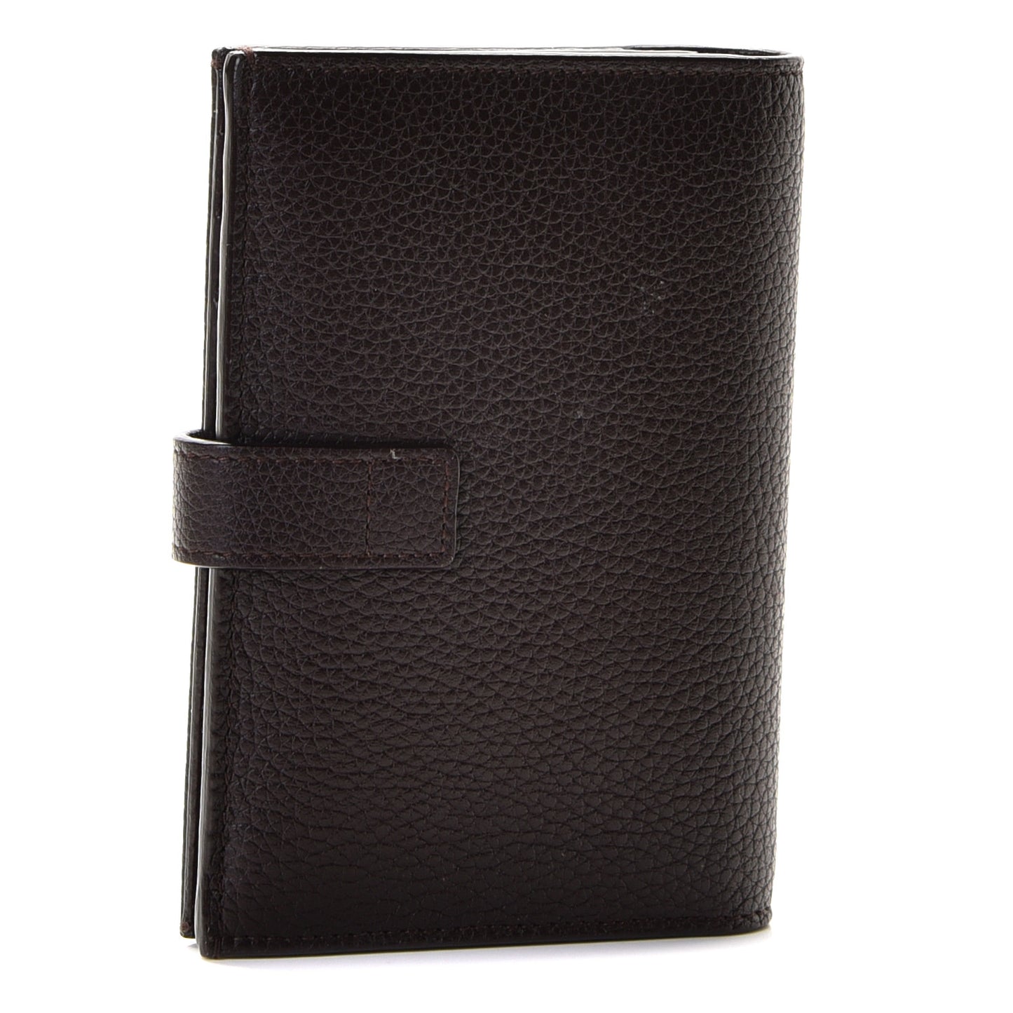 Grained Calfskin Sac De Jour Compact Wallet Black Tulipe