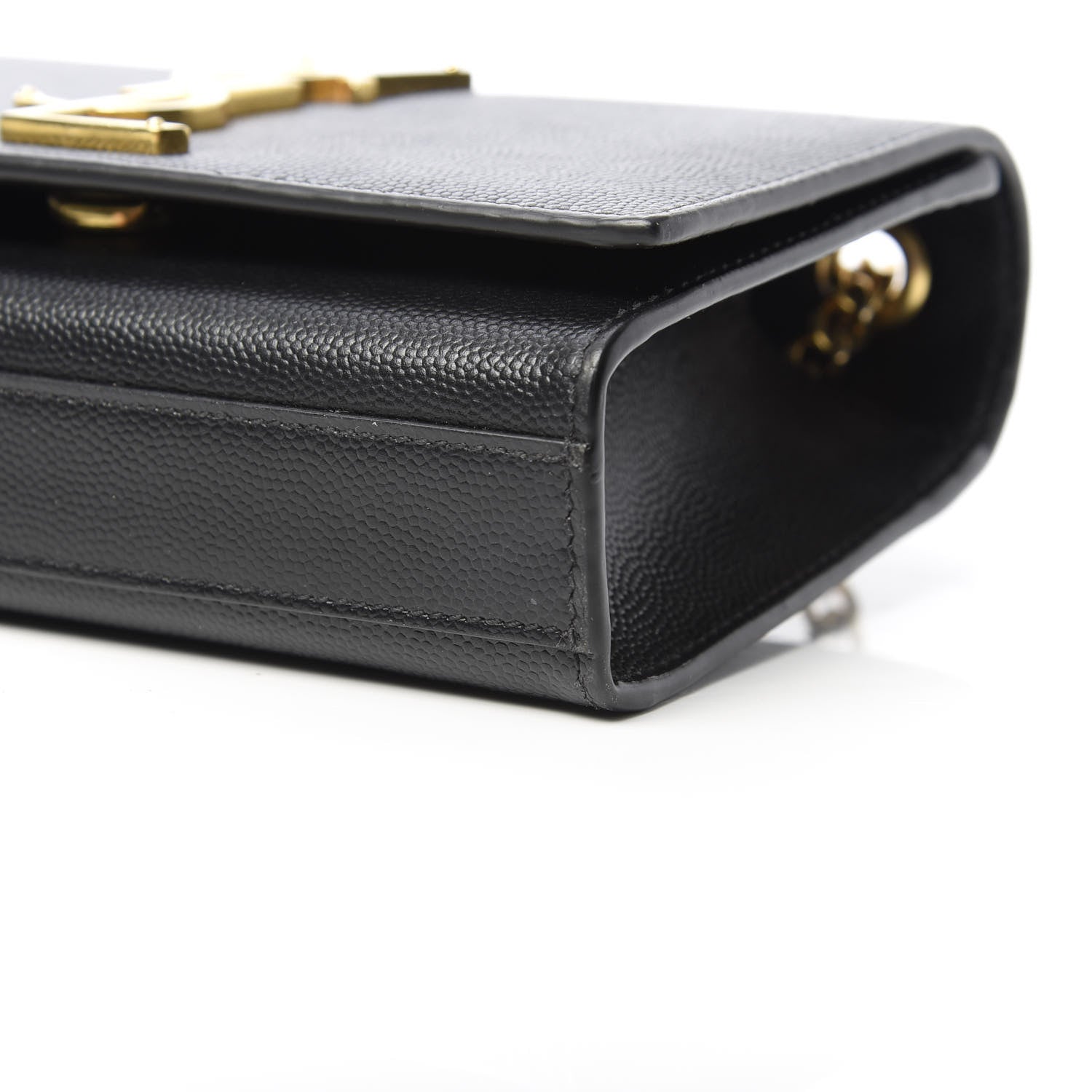 Saint Laurent Grain De Poudre Small Monogram Kate Satchel Black 10 of 10