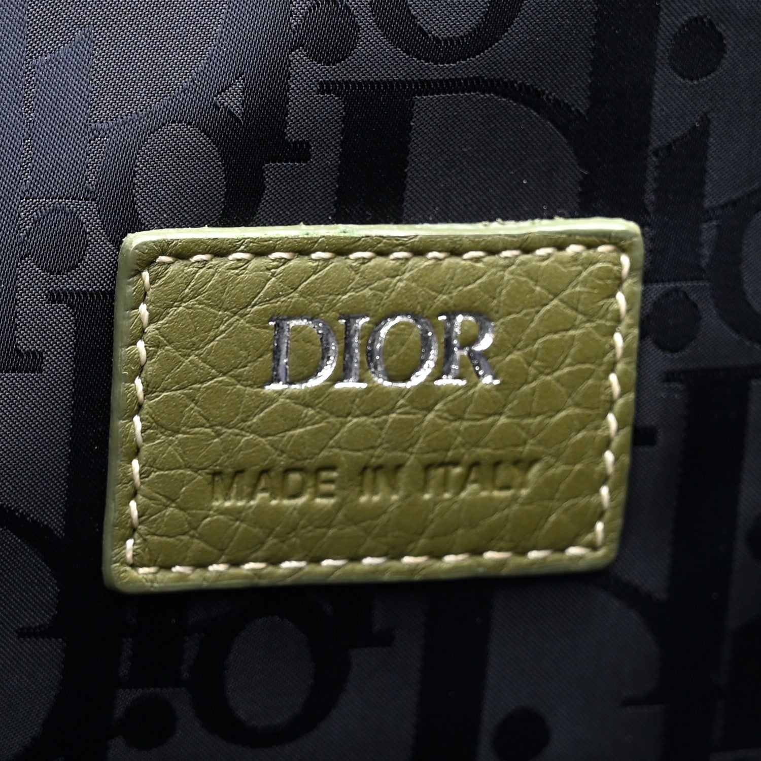 Christian Dior Grained Calfskin Mini Soft Saddle Bag Olive 6 of 14