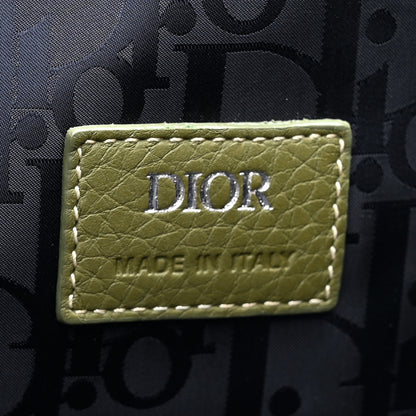 Christian Dior Grained Calfskin Mini Soft Saddle Bag Olive 6 of 14