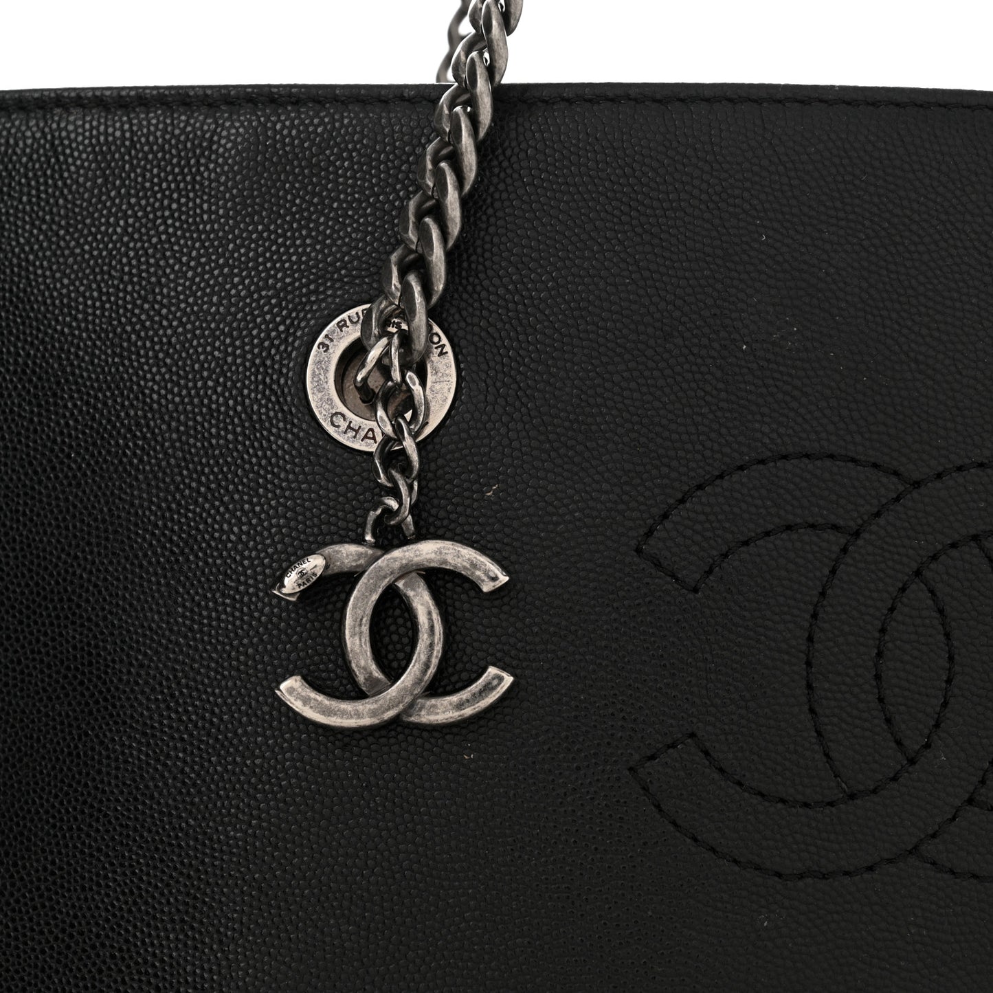 Caviar Quilted Urban Delight Tote Black