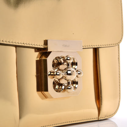 Chloe Metallic Calfskin Small Elsie Shoulder Bag Gold 6 of 8