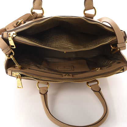 Prada Vitello Daino Large Double Zip Tote Sughero 4 of 10