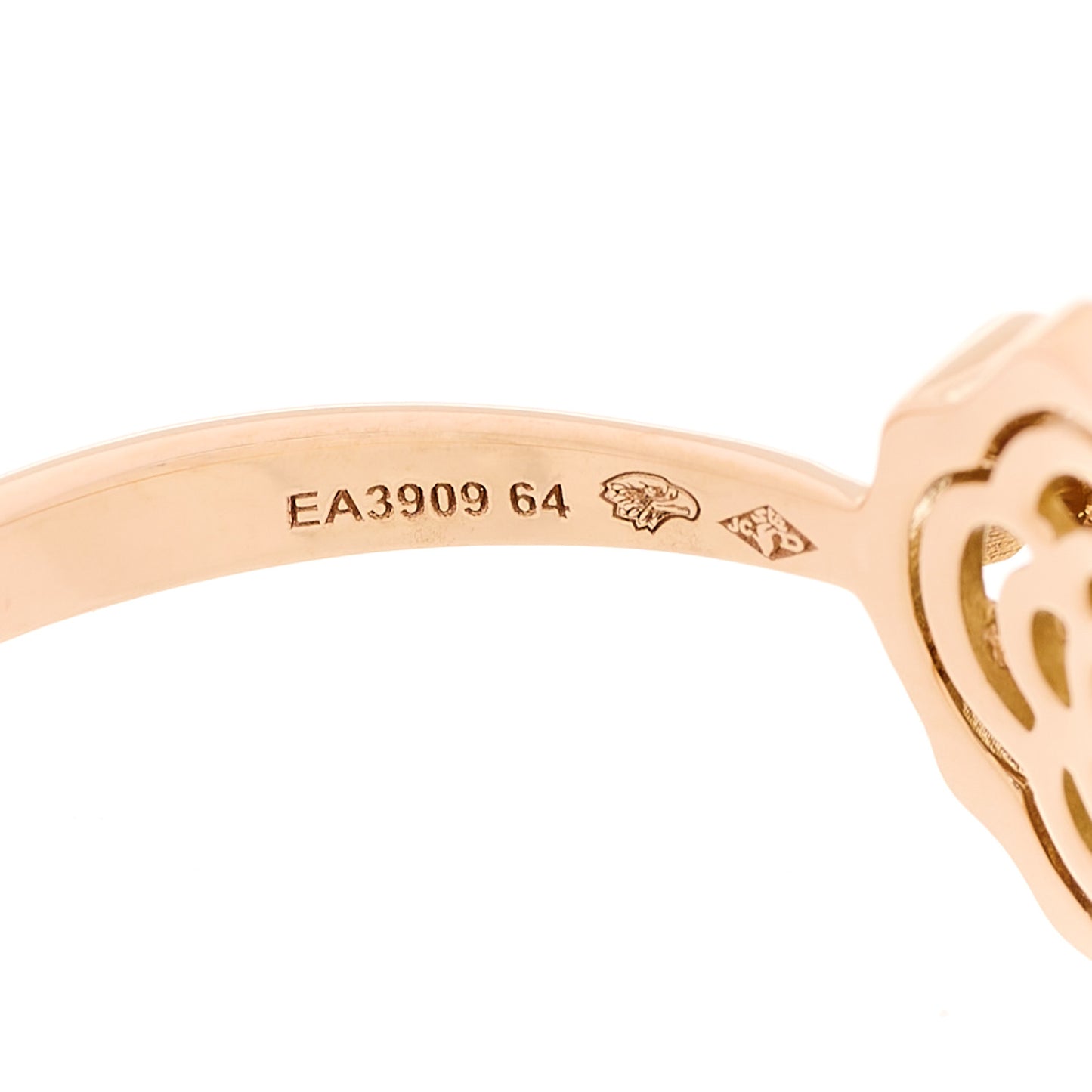 18K Rose Gold Diamond Extrait de Camelia Ring 64 10.75