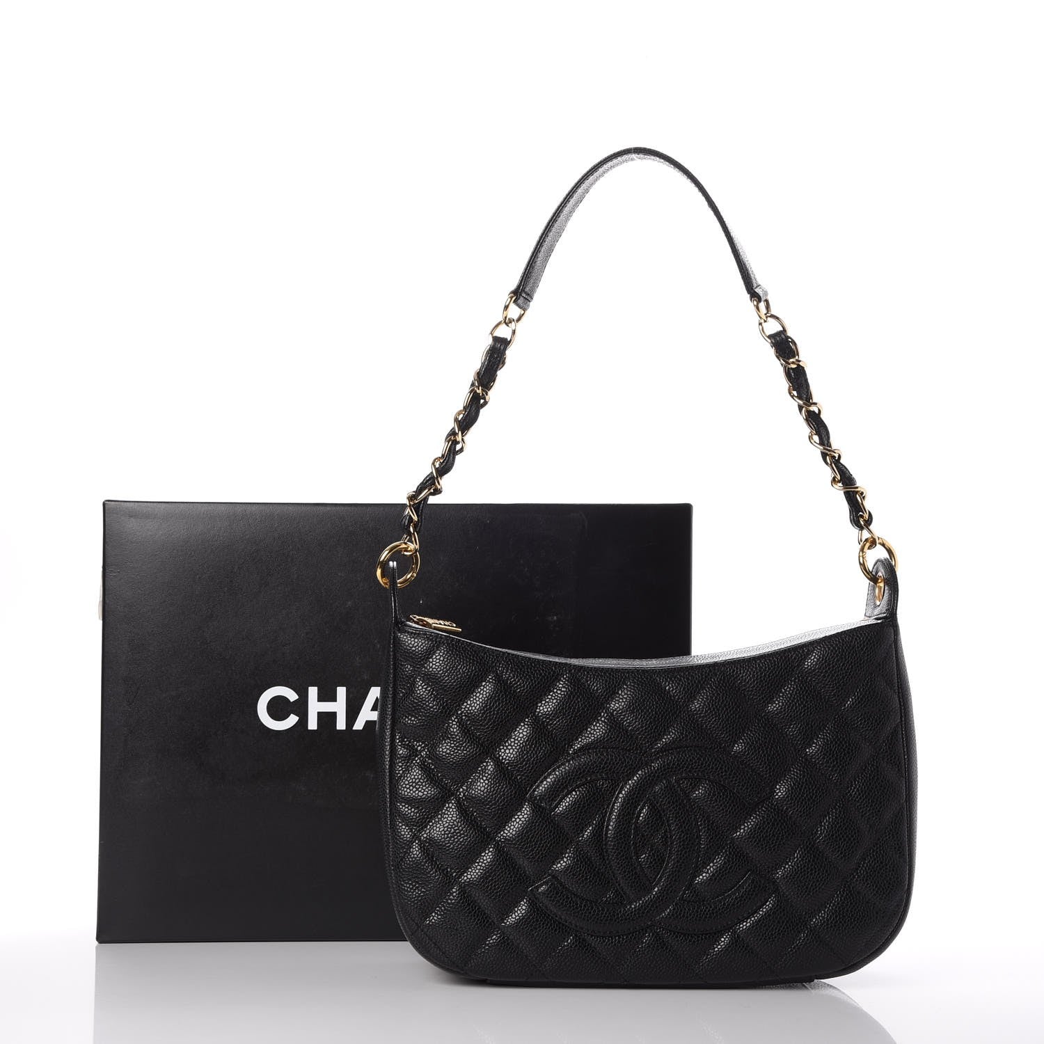 Chanel Caviar Quilted Hobo Black 9 of 9