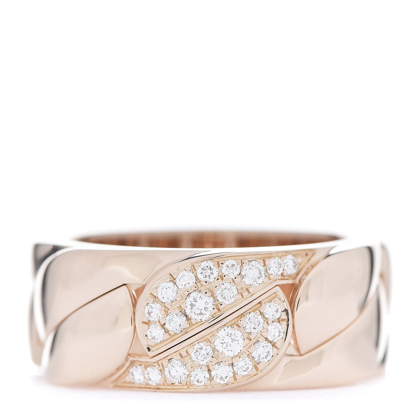 18K Pink Gold Diamond La Dona Ring 50 5.25